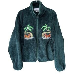 Sundae School Common‎ Tiger Defender Fleece Jacket Mens Small Streetwear Modern